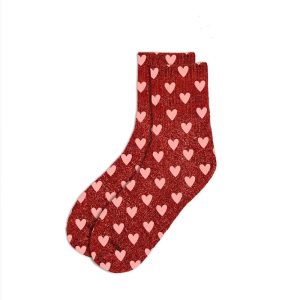 Chaussettes à paillettes - COEUR ROUGE