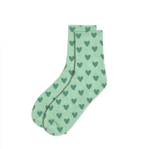 Chaussettes à paillettes - COEUR VERT